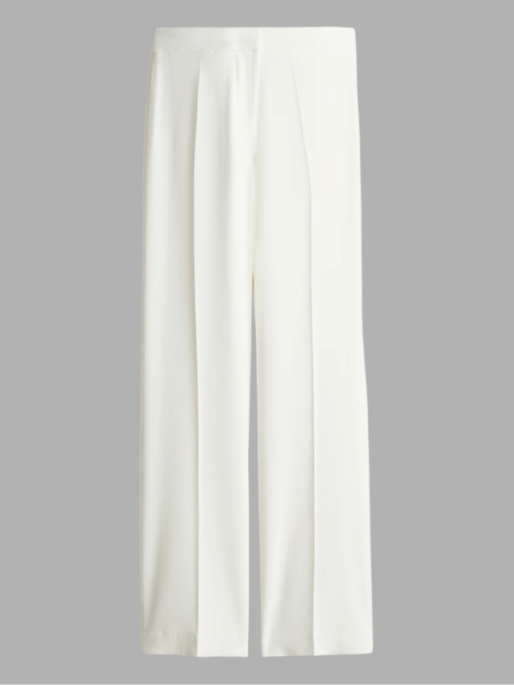 H&M White High Waist Wide Leg Trousers Pants US 2 EUR 34